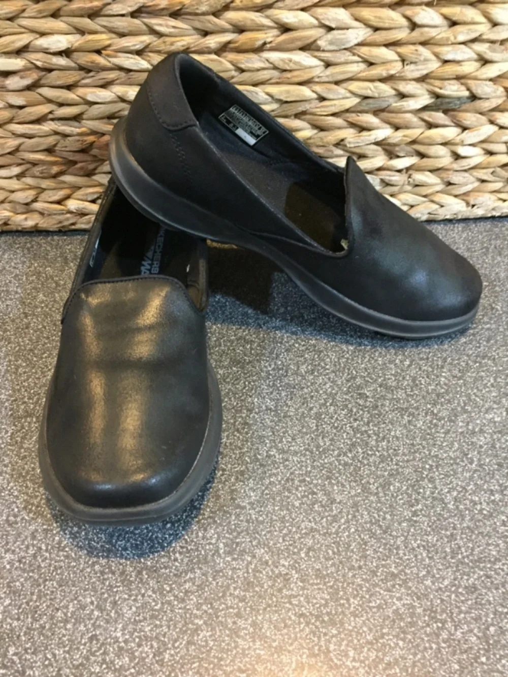 Skechers black slip